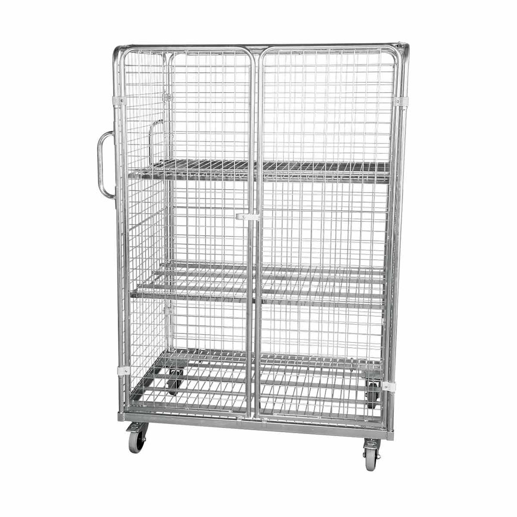 4-heks rolcontainer stalen bodem 50x50 mesh afmeting 1200/800/1830