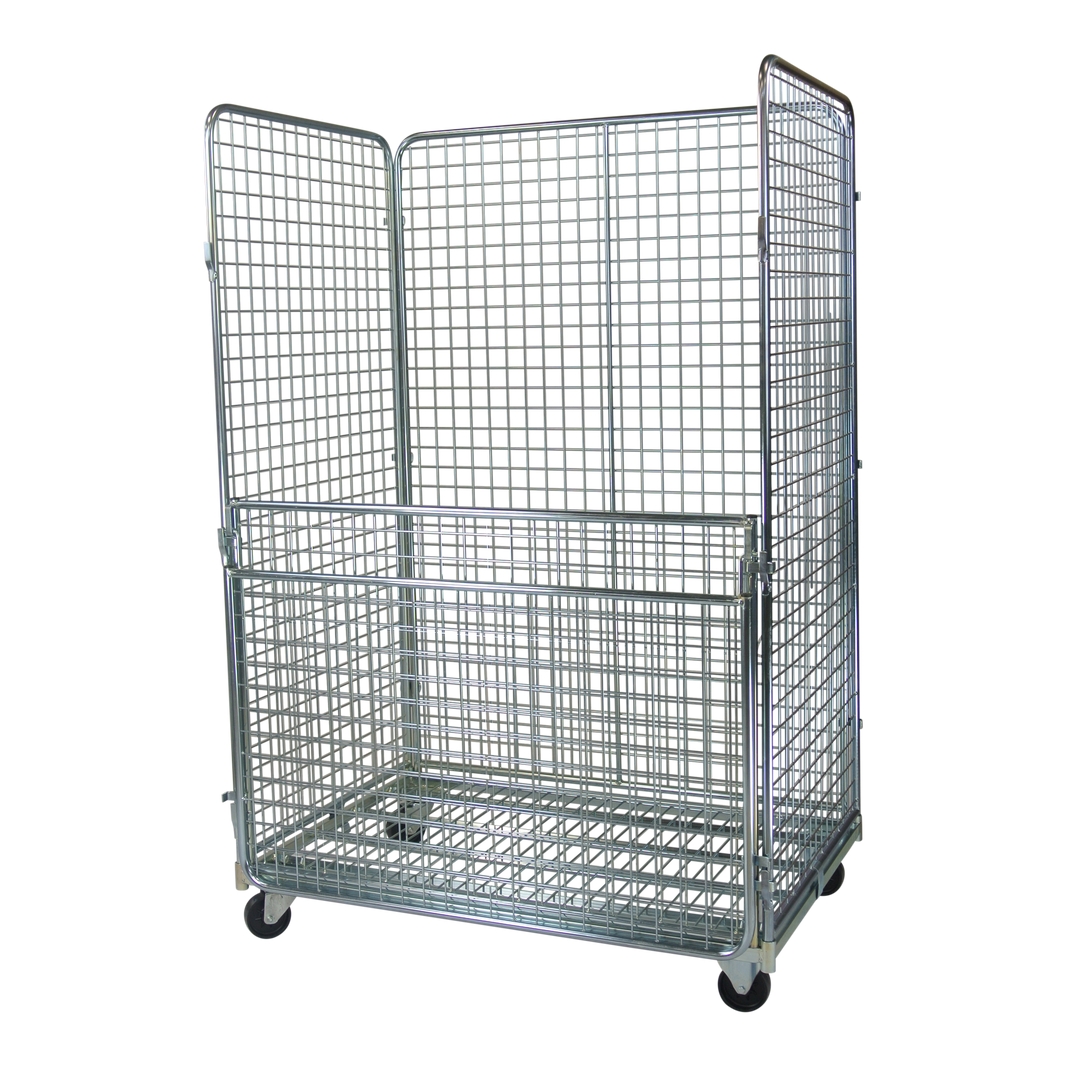 4-heks rolcontainer met maas 50x50 afmeting 1200*800*1835