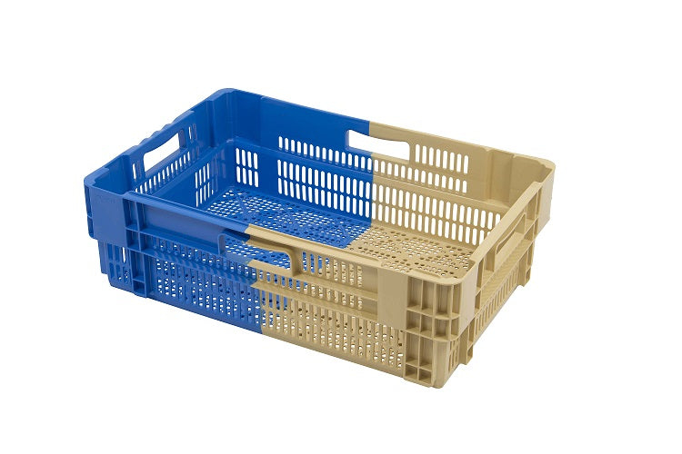 Nestbare stapelbak met geventileerde zijwanden en bodem 600 400 187