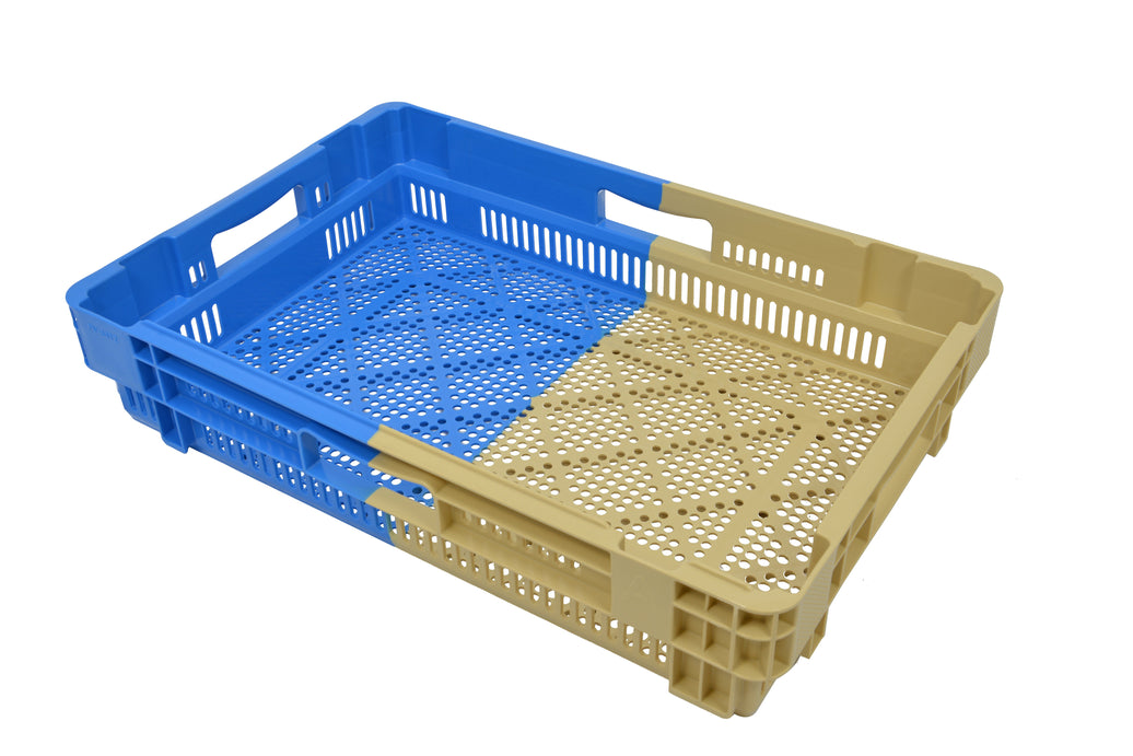 Nestbare stapelbak 50% (600x400x127) geventileerd