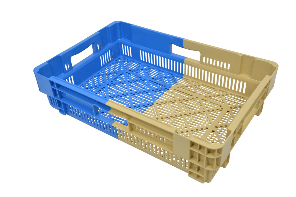 Nestbare stapelbak 50% (600x400x147) geventileerd