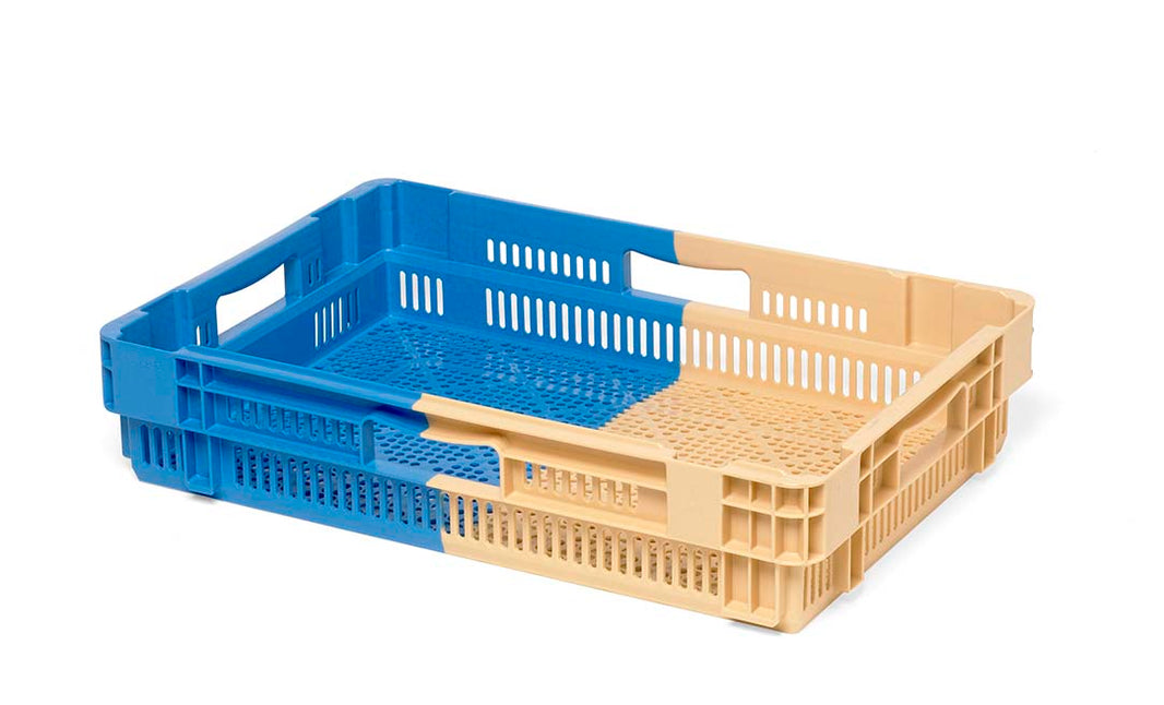 Nestbare stapelbak 50% (600x400x127) geventileerd