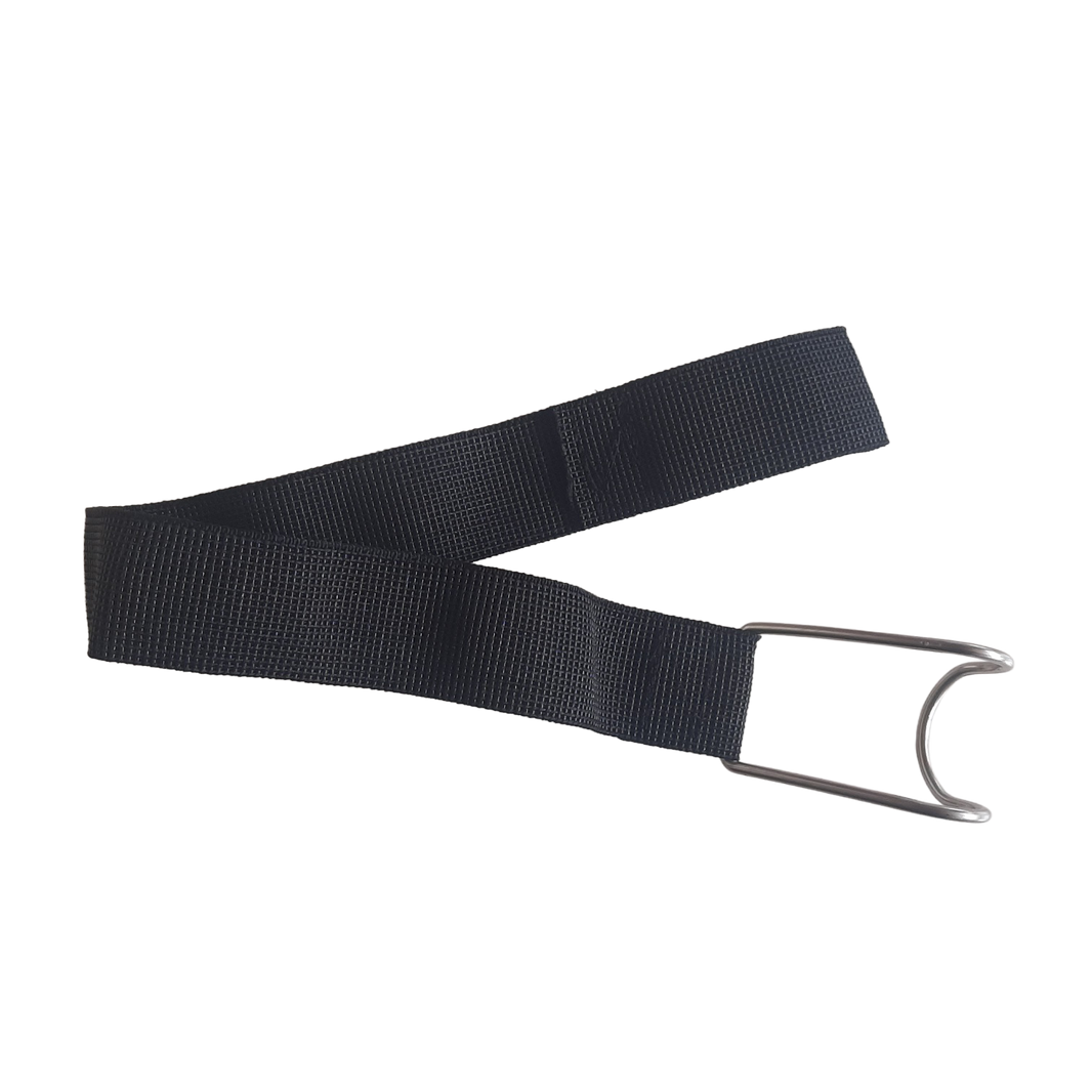 zwarte elastische band met klem 72 cm