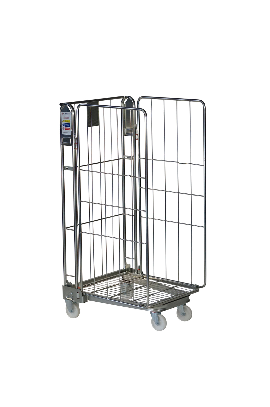 3-heks nestbare rolcontainer met stalen bodem (735x850x1690)