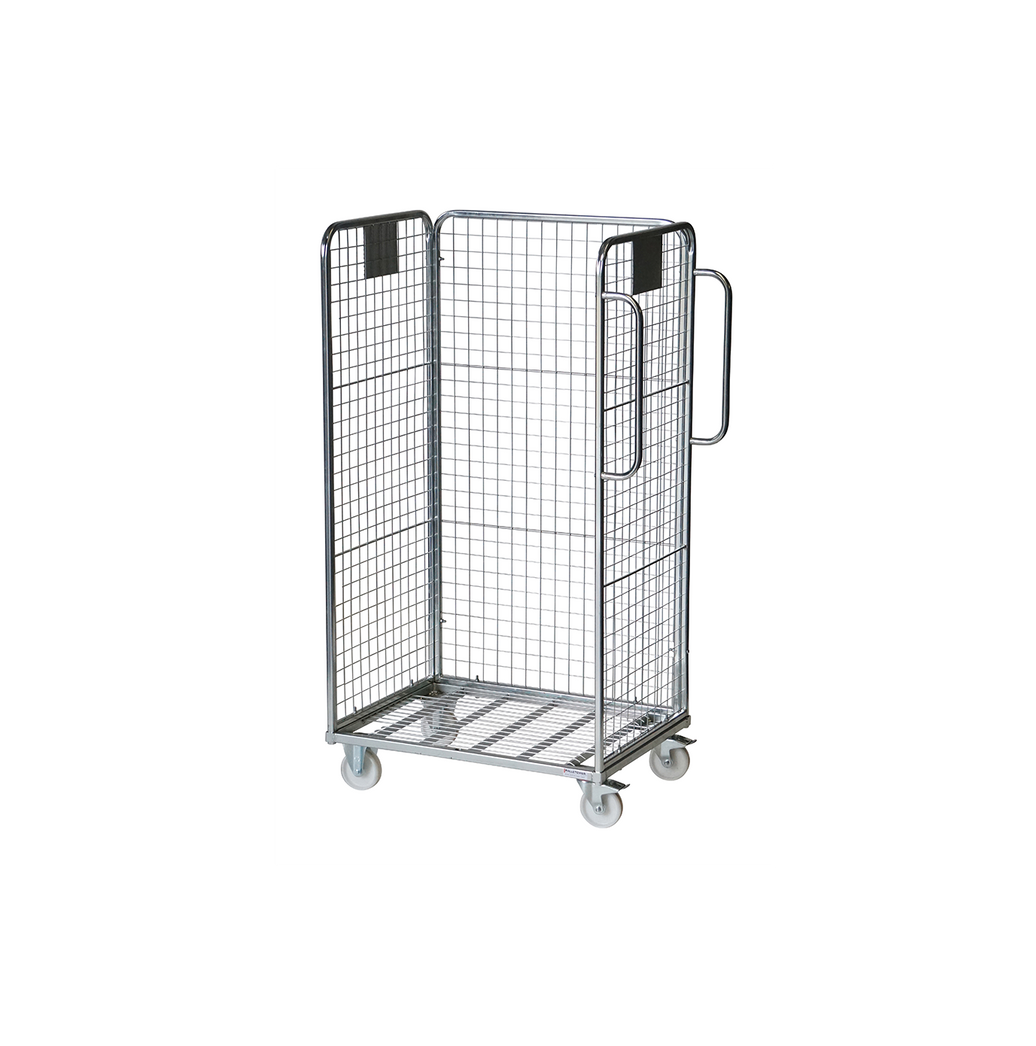 3-heks picking rolcontainer met stalen bodem (900x650x1690)