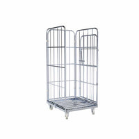 4-heks rolcontainer met deur en stalen bodem