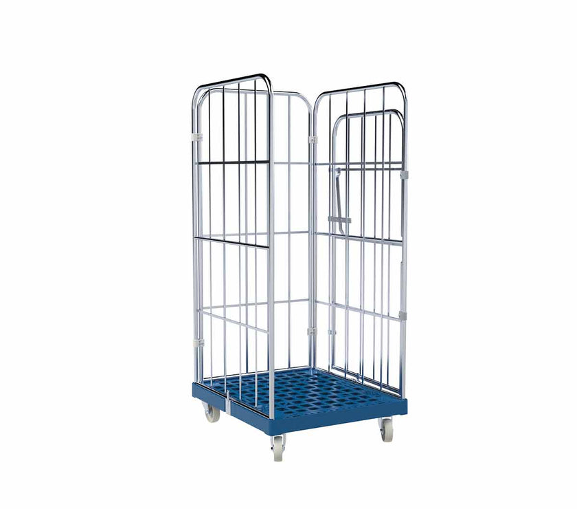 4-heks rolcontainer met kunststof bodem (724x815x1630)