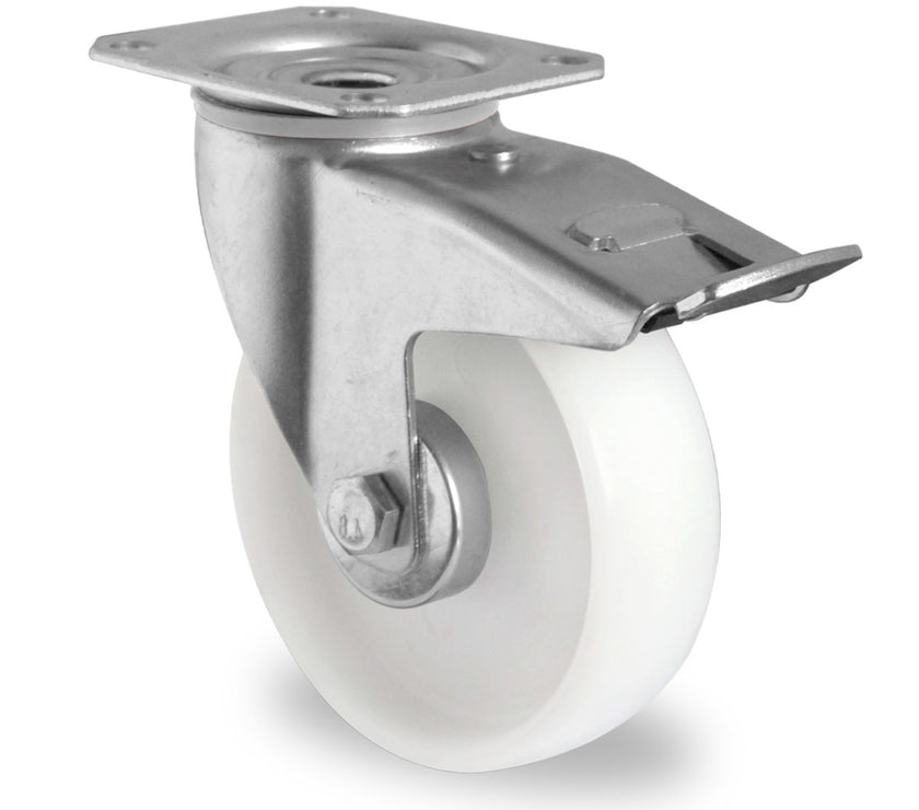 Zwenkwiel met rem PA 100mm