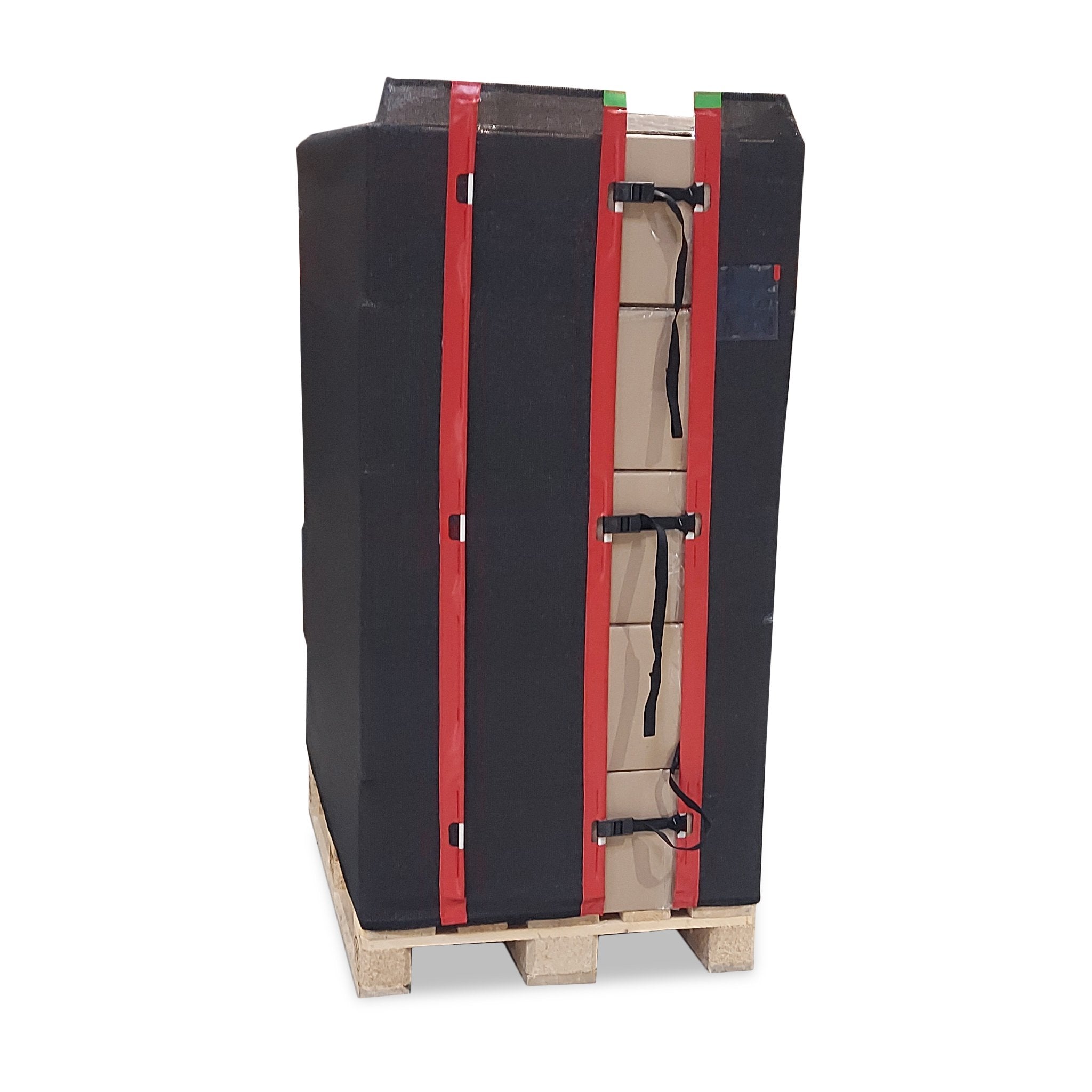 pallet guard egetra voor bescherming pallet bij transport in plaats van folie gemakkelijk in gebruik