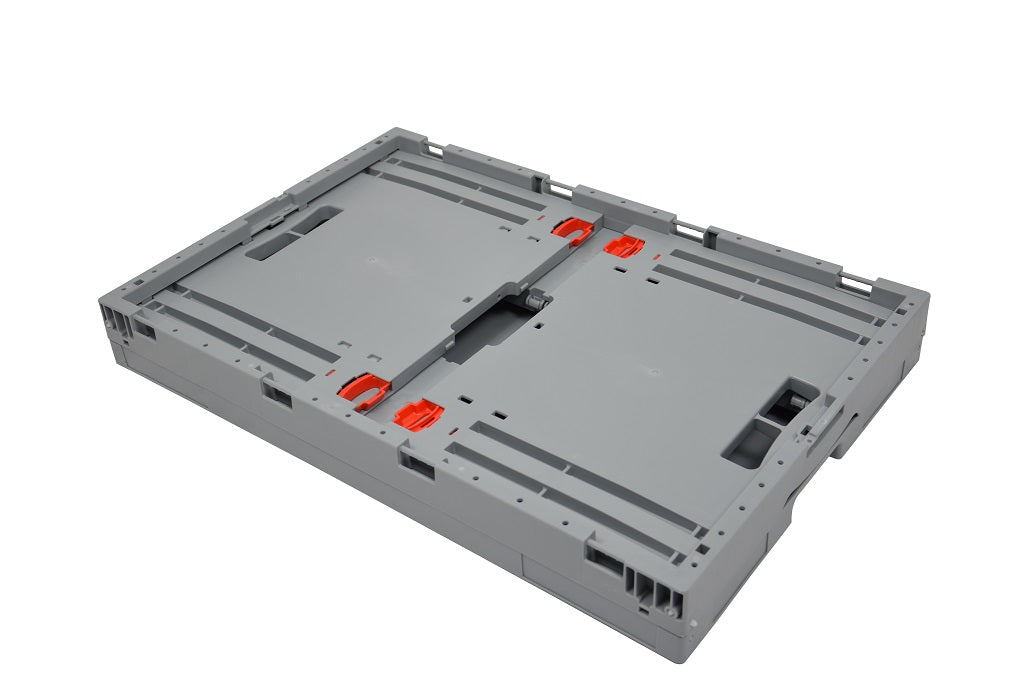 opgevouwen plooibak grijs egetra stapelbaar 600*400*320