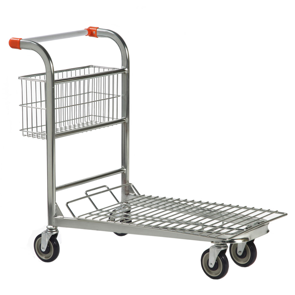 nestbare stockwagen trolley winkelkar metaal egetra