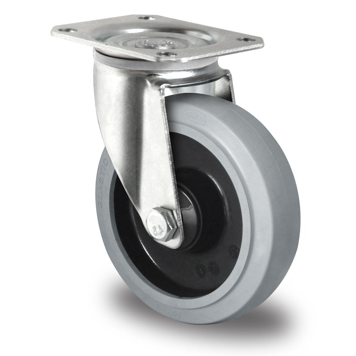 rubber zwenkwiel 100mm rolcontainer